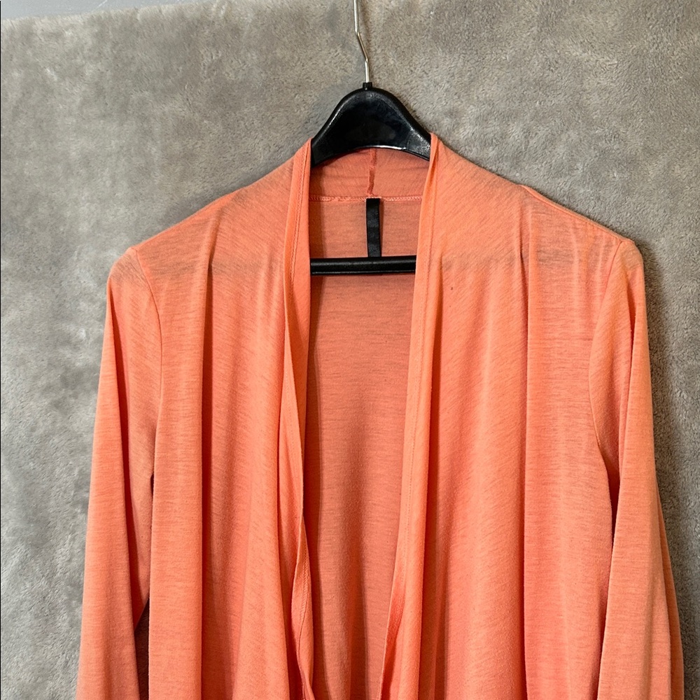 Women's Coral Open Front Cardigan-size large - Picture 2 of 6